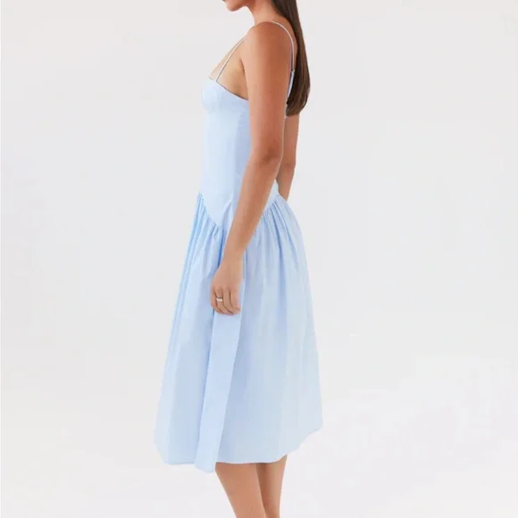 Peppermayo Yvette corset midi dress in blue NWT - Picture 2 of 6